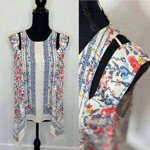 BCBGmaxAzria Multi Color Sleeveless Blouse (Medium)